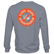 Load image into Gallery viewer, Elders Against Authoritarianism Charcoal Crewneck Fleece
