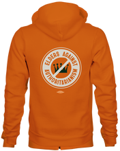 Load image into Gallery viewer, Elders Against Authoritarianism Orange Full-Zipper Fleece Hooded Sweatshirt
