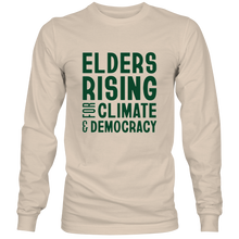 Load image into Gallery viewer, 'Elders Rising For Climate &amp; Democracy' Organic Cotton Long Sleeve T-Shirt
